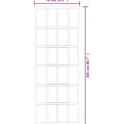 vidaXL Schuifdeur met beslag 76x205 cm aluminium en ESG-glas