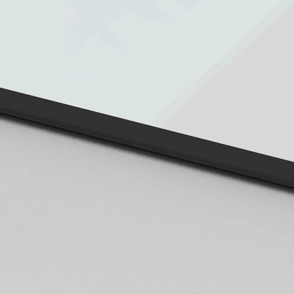 vidaXL Schuifdeur met beslag 76x205 cm gehard glas en aluminium