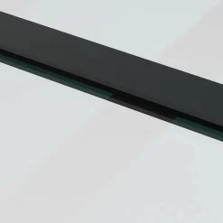 vidaXL Schuifdeur met beslagset 76x205 cm ESG glas zwart