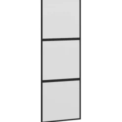 vidaXL Schuifdeur met beslag 76x205 cm gehard glas en aluminium