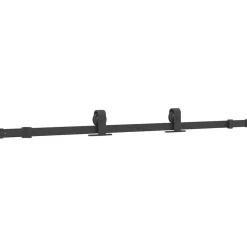 vidaXL Schuifdeur met beslagset 76x205 cm ESG glas zwart