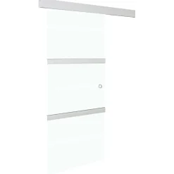 vidaXL Schuifdeur met zachte stops 76x205 cm ESG-glas en aluminium