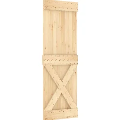 vidaXL Schuifdeur NARVIK 70 x 210 cm (152,5 cm) Naturel en Zwart