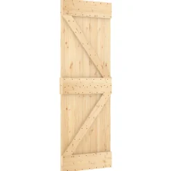vidaXL Schuifdeur Naturel en Zwart 70 x 210 cm Massief Grenenhout