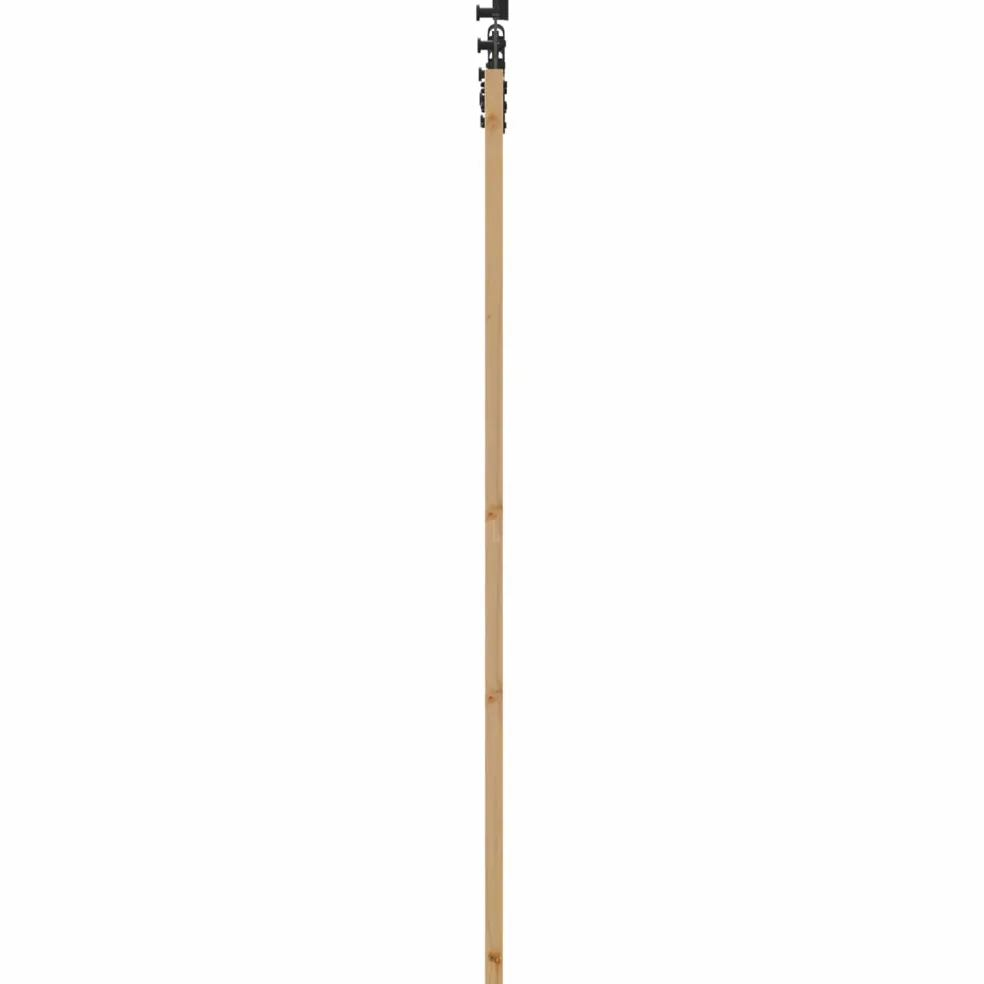 vidaXL Schuifdeur Naturel en Zwart 61 x 198,5 cm Massief grenenhout