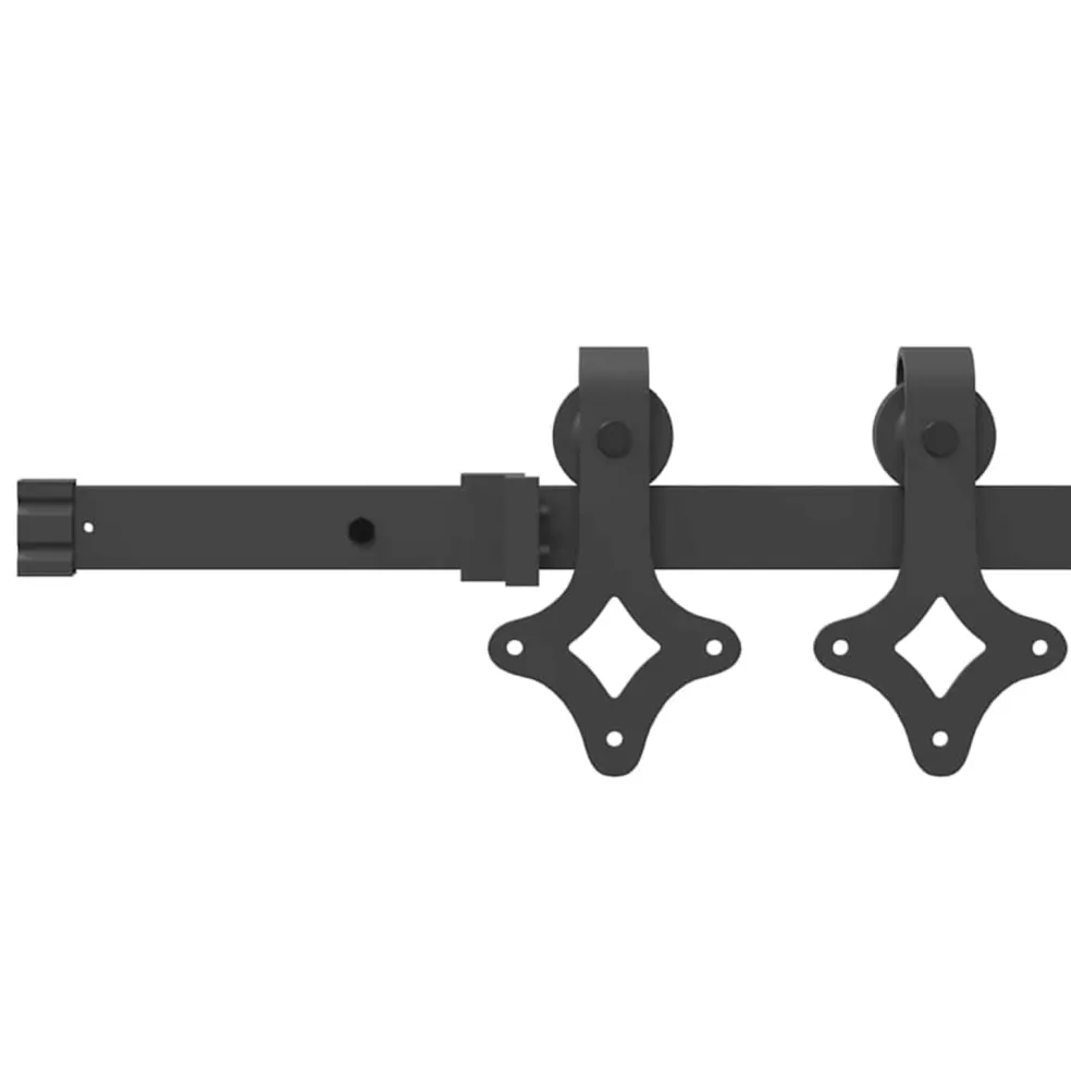 vidaXL Schuifdeur Naturel en Zwart 61 x 198,5 cm Massief grenenhout