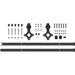 vidaXL Schuifdeur Naturel en Zwart 61 x 198,5 cm Massief grenenhout