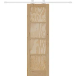 vidaXL Schuifdeur Natuurlijk en Wit 61 x 198,5 cm Massief grenenhout