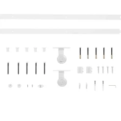 vidaXL Schuifdeur Natuurlijk en Wit 61 x 198,5 cm Massief grenenhout