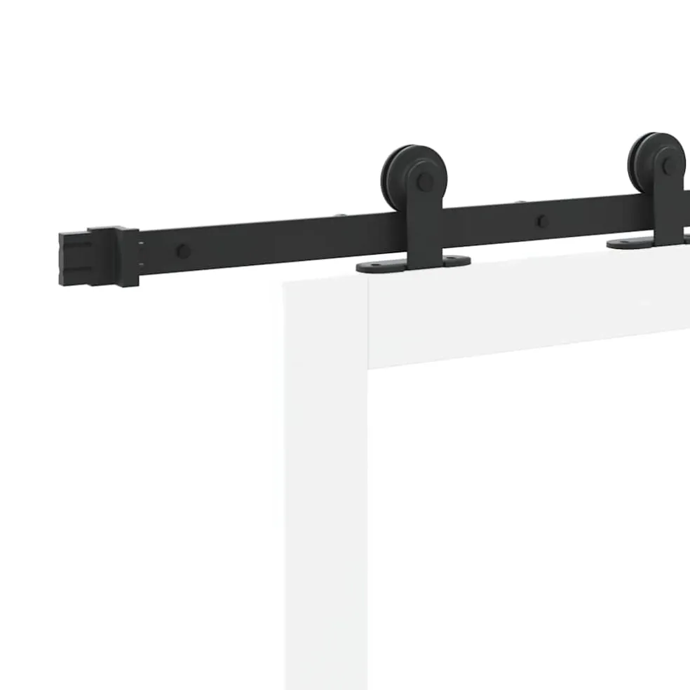 vidaXL Schuifdeur ORKDAL Wit 61 x 198,5 cm Massief grenenhout en glas
