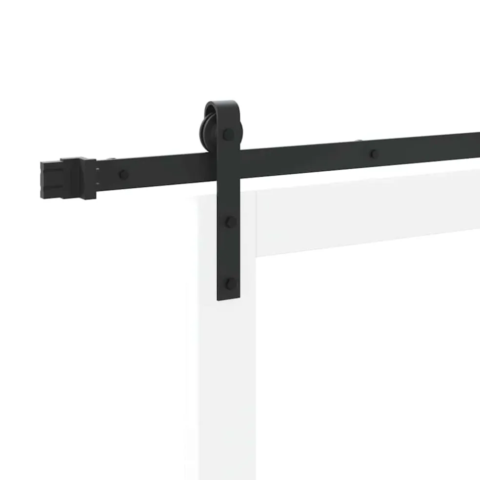 vidaXL Schuifdeur ORKDAL Wit 61 x 198,5 cm Massief grenenhout en glas