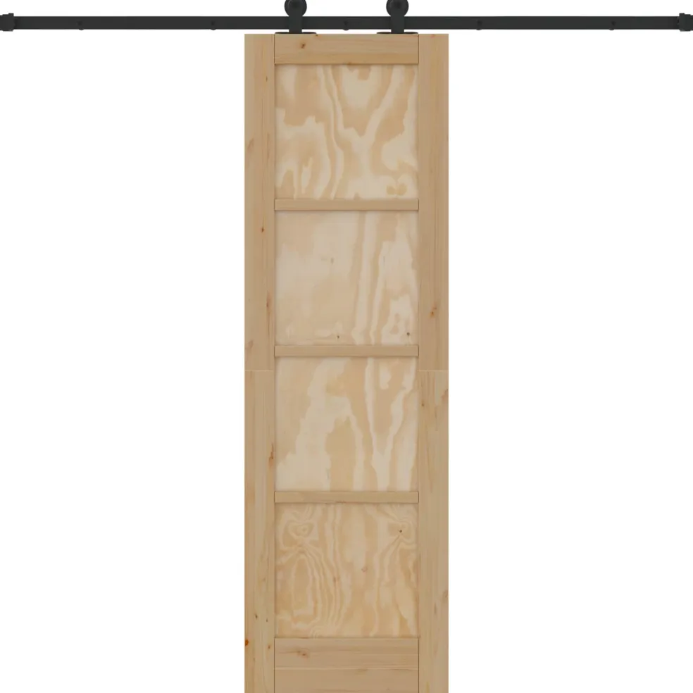 vidaXL Schuifdeur ORKDAL 61 x 198,5 cm Massief grenenhout Naturel