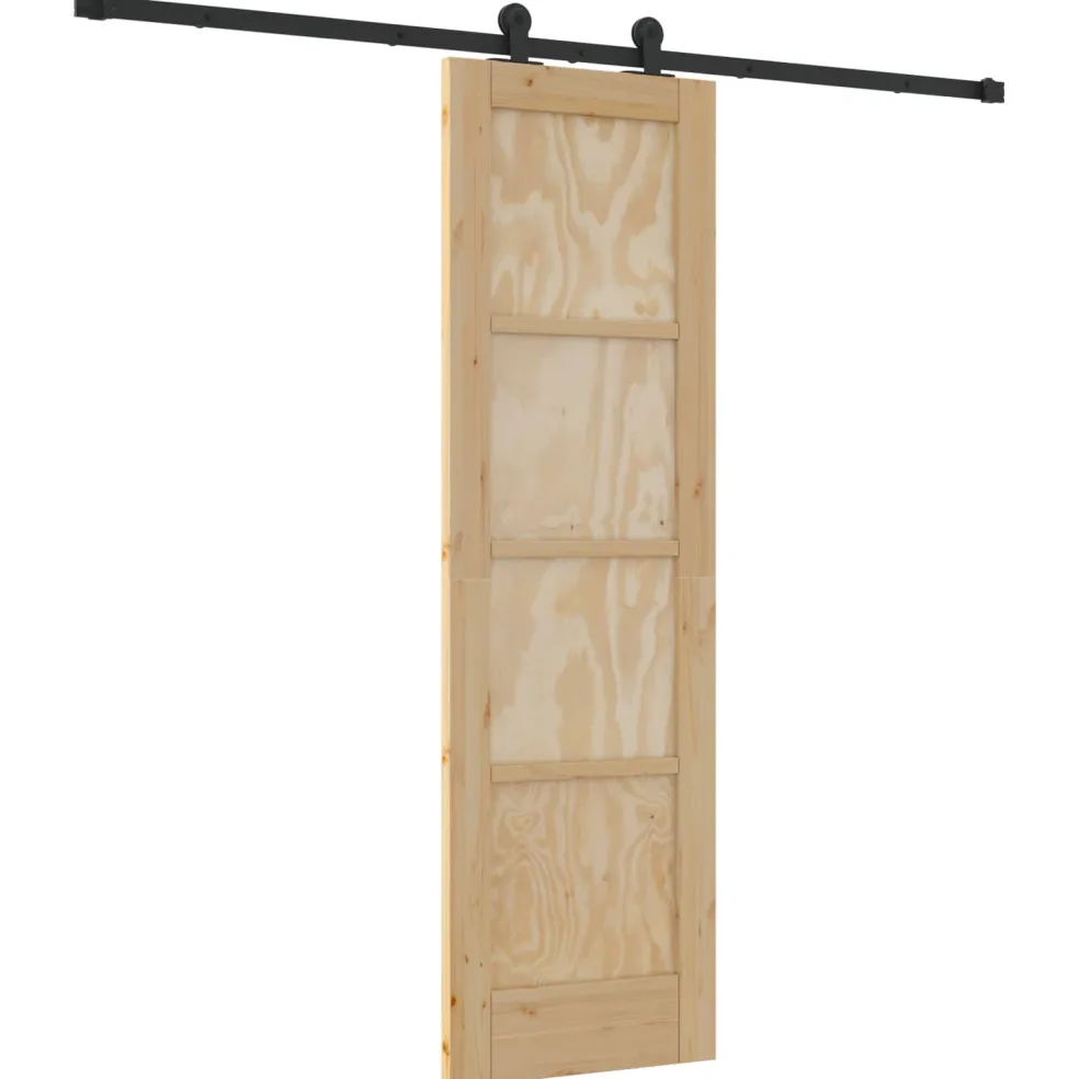 vidaXL Schuifdeur ORKDAL 61 x 198,5 cm Massief grenenhout Naturel