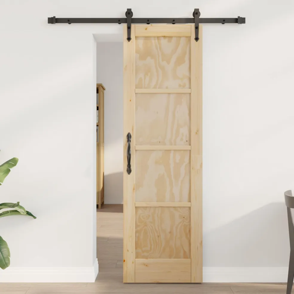 vidaXL Schuifdeur ORKDAL 61 x 198,5 cm Massief grenenhout Naturel
