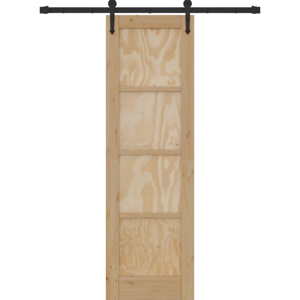 vidaXL Schuifdeur ORKDAL 61 x 198,5 cm Massief grenenhout Naturel