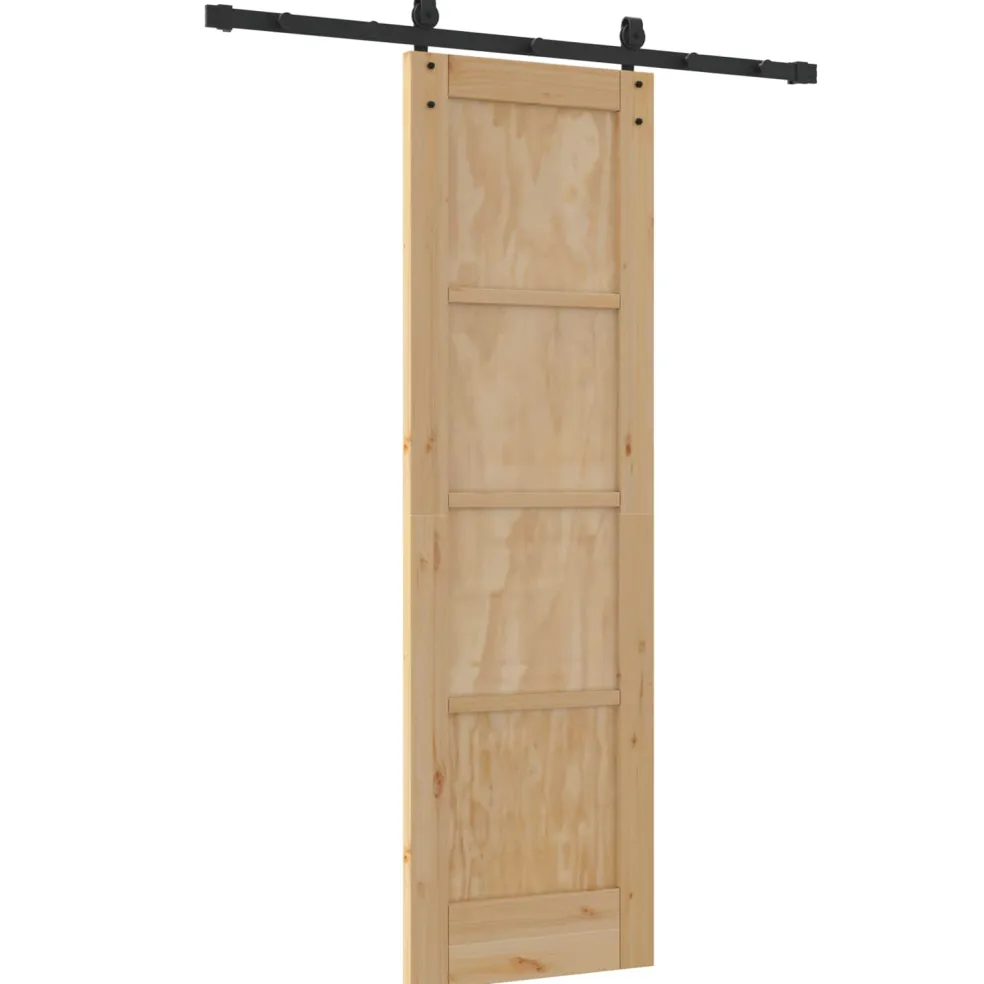 vidaXL Schuifdeur ORKDAL 61 x 198,5 cm Massief grenenhout Naturel