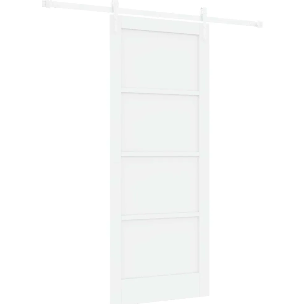 vidaXL Schuifdeur ORKDAL 83 x 202 cm Massief grenenhout Wit