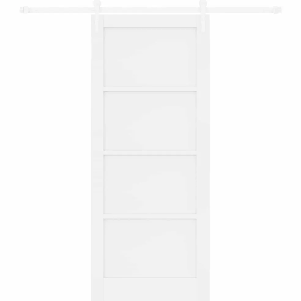 vidaXL Schuifdeur ORKDAL 83 x 202 cm Massief grenenhout Wit