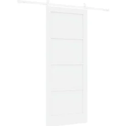 vidaXL Schuifdeur ORKDAL 83 x 202 cm Massief grenenhout Wit