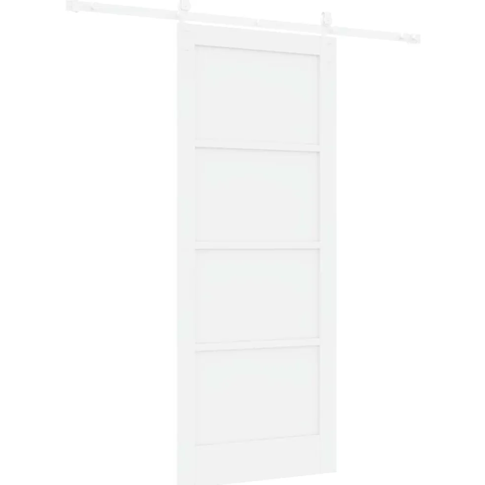 vidaXL Schuifdeur ORKDAL 83 x 202 cm Massief grenenhout Wit