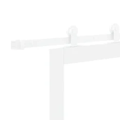 vidaXL Schuifdeur ORKDAL 61 x 198,5 cm Massief grenenhout en glas Wit