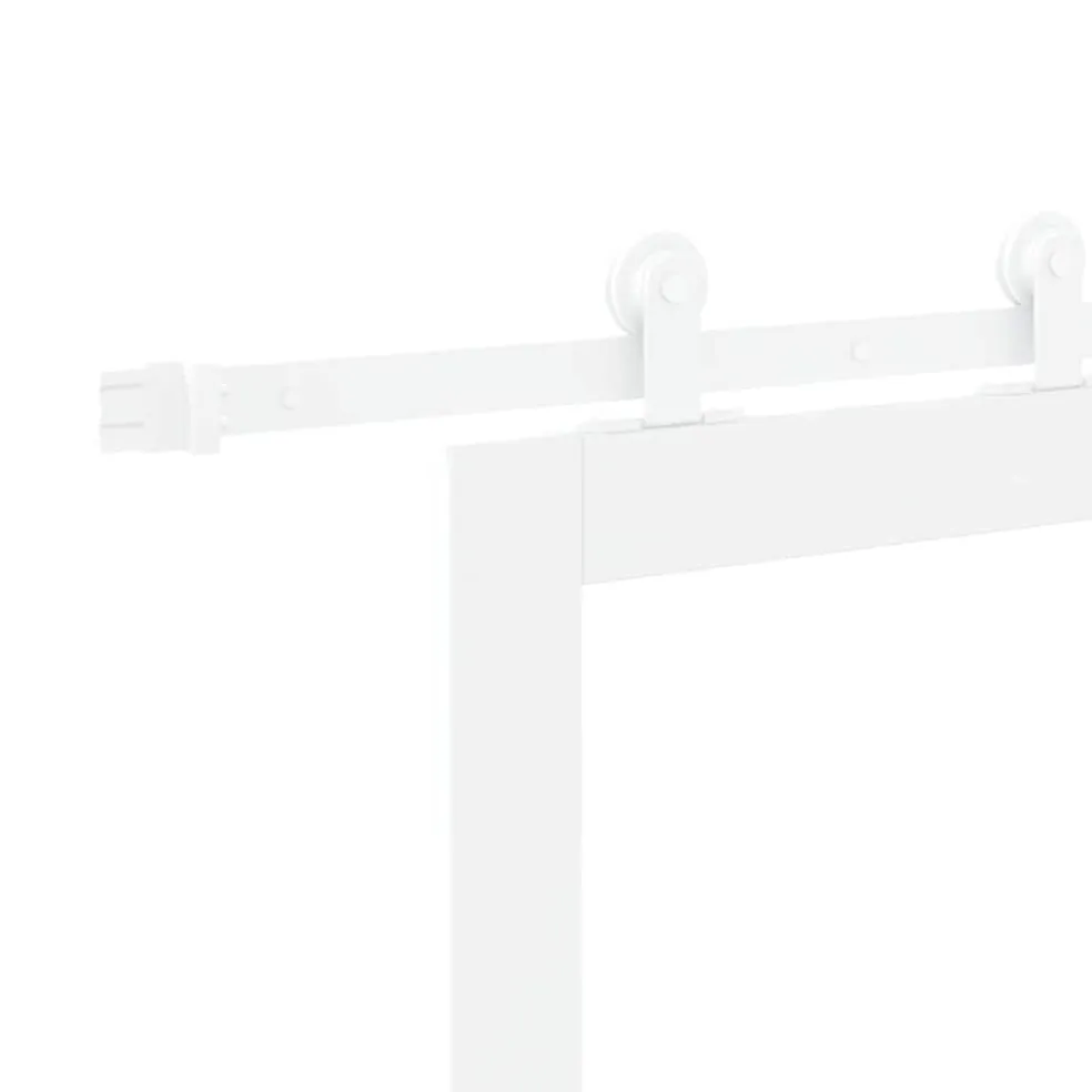 vidaXL Schuifdeur ORKDAL 61 x 198,5 cm Massief grenenhout en glas Wit