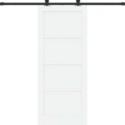 vidaXL Schuifdeur ORKDAL 83 x 202 cm Massief grenenhout Wit