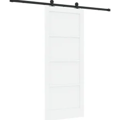 vidaXL Schuifdeur ORKDAL 83 x 202 cm Massief grenenhout Wit