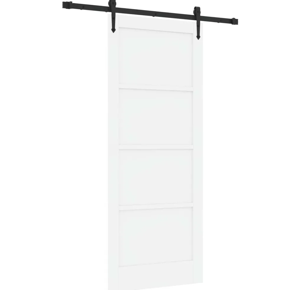 vidaXL Schuifdeur ORKDAL 83 x 202 cm Massief grenenhout Wit