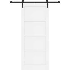vidaXL Schuifdeur ORKDAL 83 x 202 cm Massief grenenhout Wit