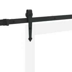 vidaXL Schuifdeur ORKDAL 61 x 198,5 cm Massief grenenhout en glas Wit