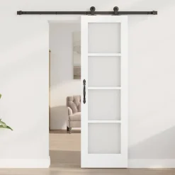 vidaXL Schuifdeur ORKDAL 61 x 198,5 cm Massief grenenhout en glas