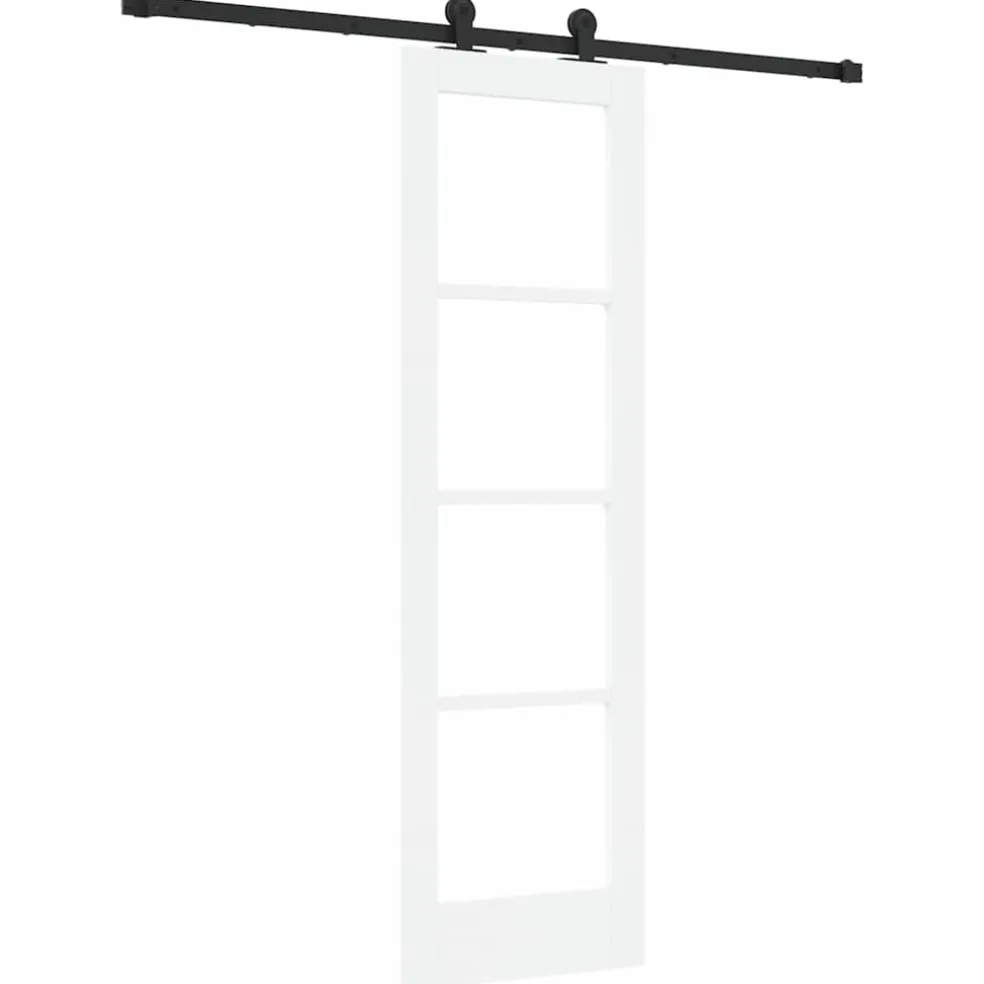 vidaXL Schuifdeur ORKDAL 61 x 198,5 cm Massief grenenhout en glas