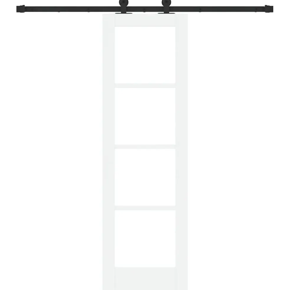 vidaXL Schuifdeur ORKDAL 61 x 198,5 cm Massief grenenhout en glas