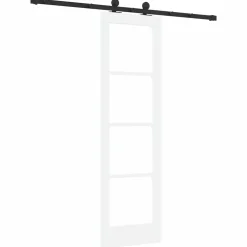 vidaXL Schuifdeur ORKDAL 61 x 198,5 cm Massief grenenhout en glas