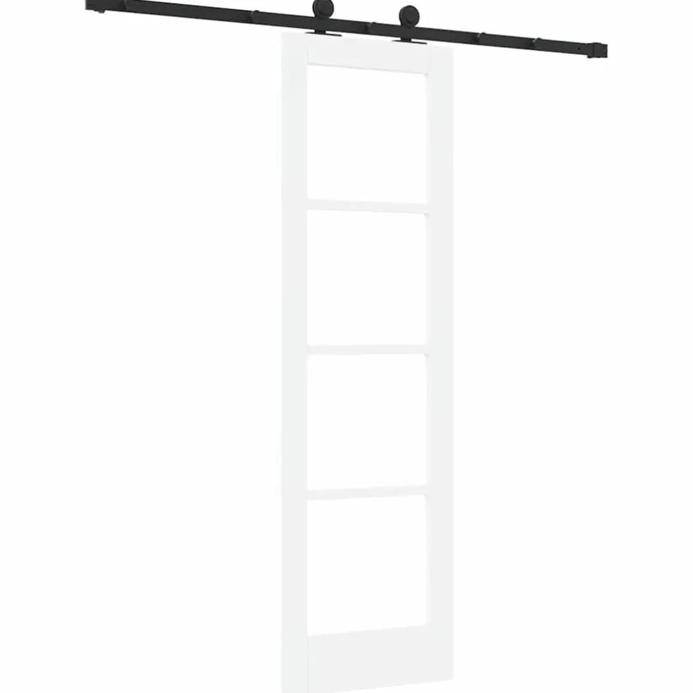 vidaXL Schuifdeur ORKDAL 61 x 198,5 cm Massief grenenhout en glas
