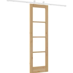 vidaXL Schuifdeur ORKDAL 61 x 198,5 cm Massief grenenhout en glas