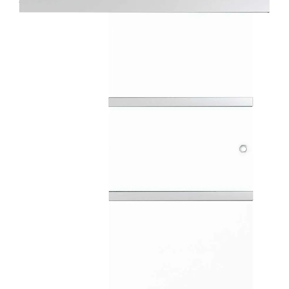 vidaXL Schuifdeur 90x212 cm ESG-glas en aluminium zilverkleurig