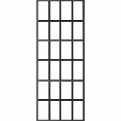 vidaXL Schuifdeur 76x205 cm ESG-glas en aluminium zwart