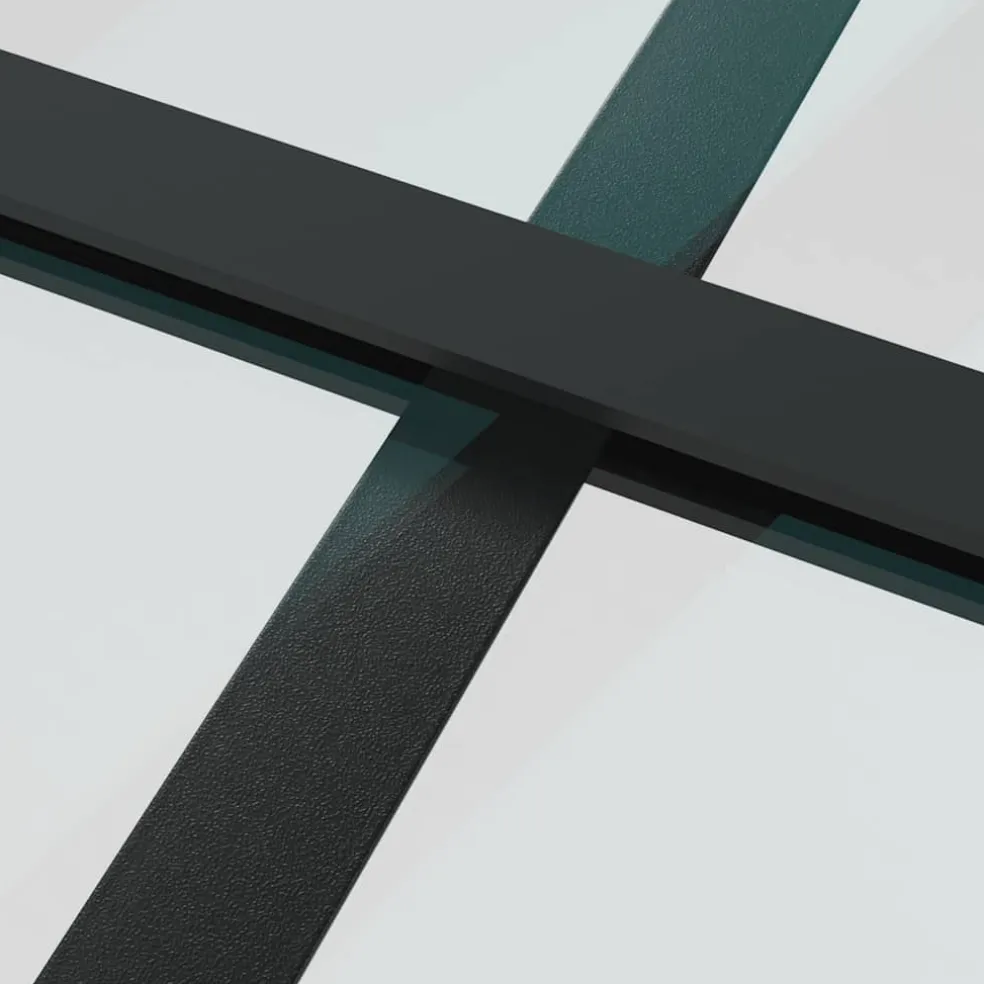 vidaXL Schuifdeur 76x205 cm ESG-glas en aluminium zwart