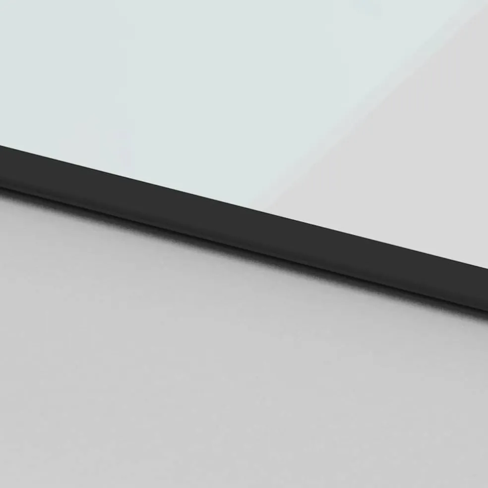 vidaXL Schuifdeur 76x205 cm gehard glas en aluminium zwart