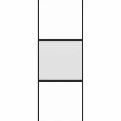 vidaXL Schuifdeur 76x205 cm gehard glas en aluminium zwart