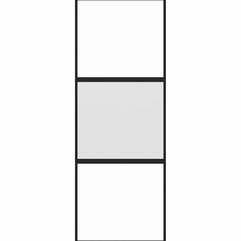 vidaXL Schuifdeur 76x205 cm gehard glas en aluminium zwart