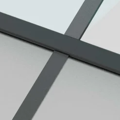 vidaXL Schuifdeur 76x205 cm gehard glas en aluminium zwart