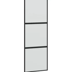 vidaXL Schuifdeur 76x205 cm gehard glas en aluminium zwart
