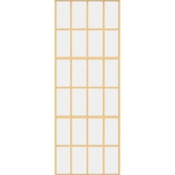 vidaXL Schuifdeur 76x205 cm helder ESG-glas en aluminium goudkleurig