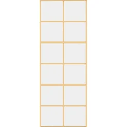 vidaXL Schuifdeur 76x205 cm helder ESG-glas en aluminium goudkleurig