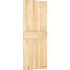 vidaXL Schuifdeur 80 x 210 cm Massief Grenenhout (Niet-Behandeld)