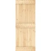 vidaXL Schuifdeur 80 x 210 cm Massief Grenenhout (Niet-Behandeld)