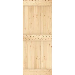 vidaXL Schuifdeur 80 x 210 cm Massief Grenenhout (Niet-Behandeld)